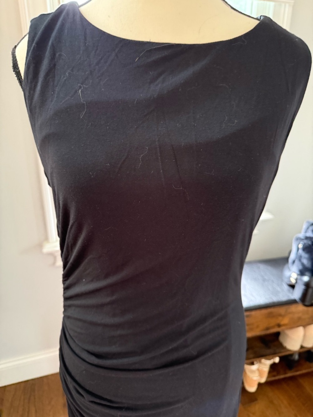 Soft Surroundings Black Sleeveless Viscose Blend Maxi Dress - Picture 3 of 9